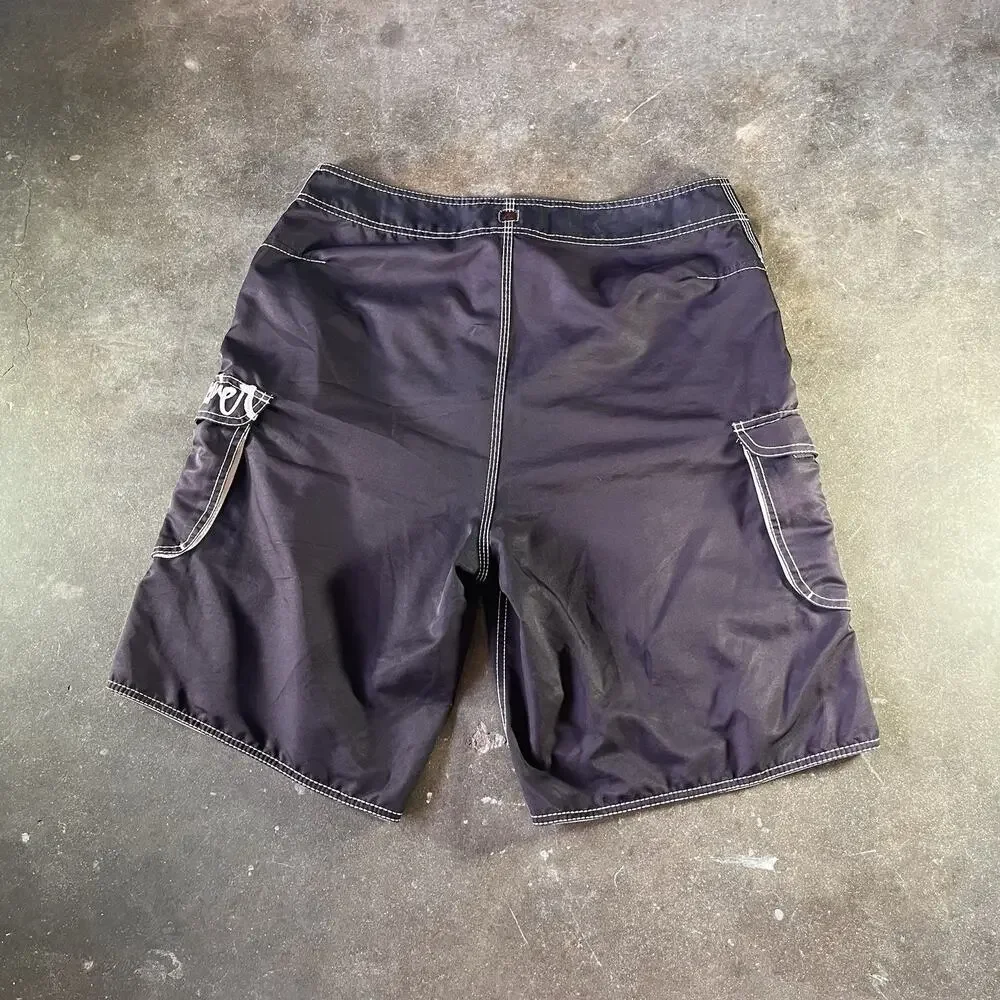 Vintage Black Quiksilver Triple Stitched Board Shorts Men’s 34-35